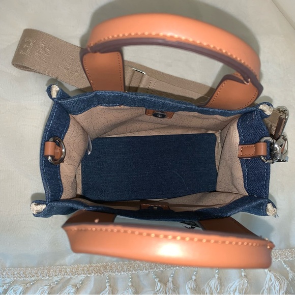 *NWT* True Religion Denim Mini Tote and Crossbody Strap - Picture 8 of 14